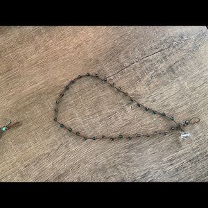 on u dark blue Beaded Necklace